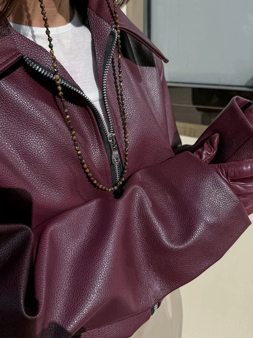 Elegance Edge Leather Jacket