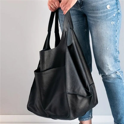 OVERSIZED LEATHER TOTE BAG