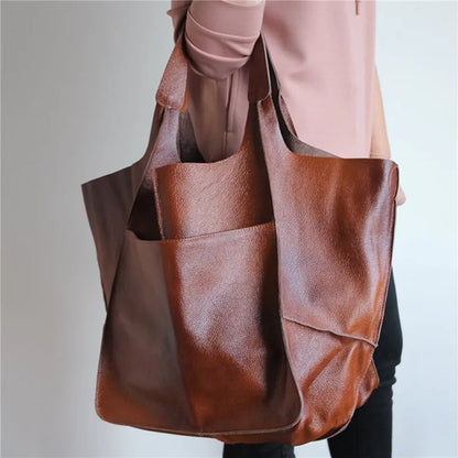 OVERSIZED LEATHER TOTE BAG