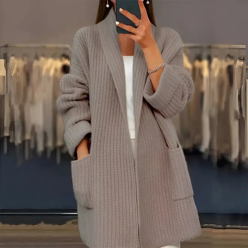 VIVIENNE Ribbed Duster Cardigan