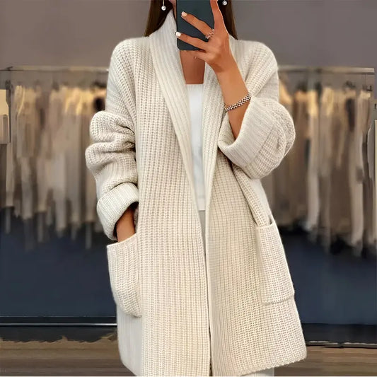 VIVIENNE Ribbed Duster Cardigan