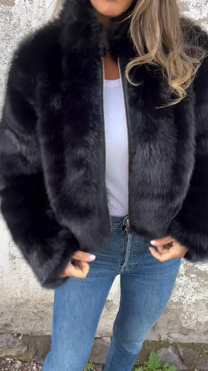 Lilac - Faux Fur Jacket