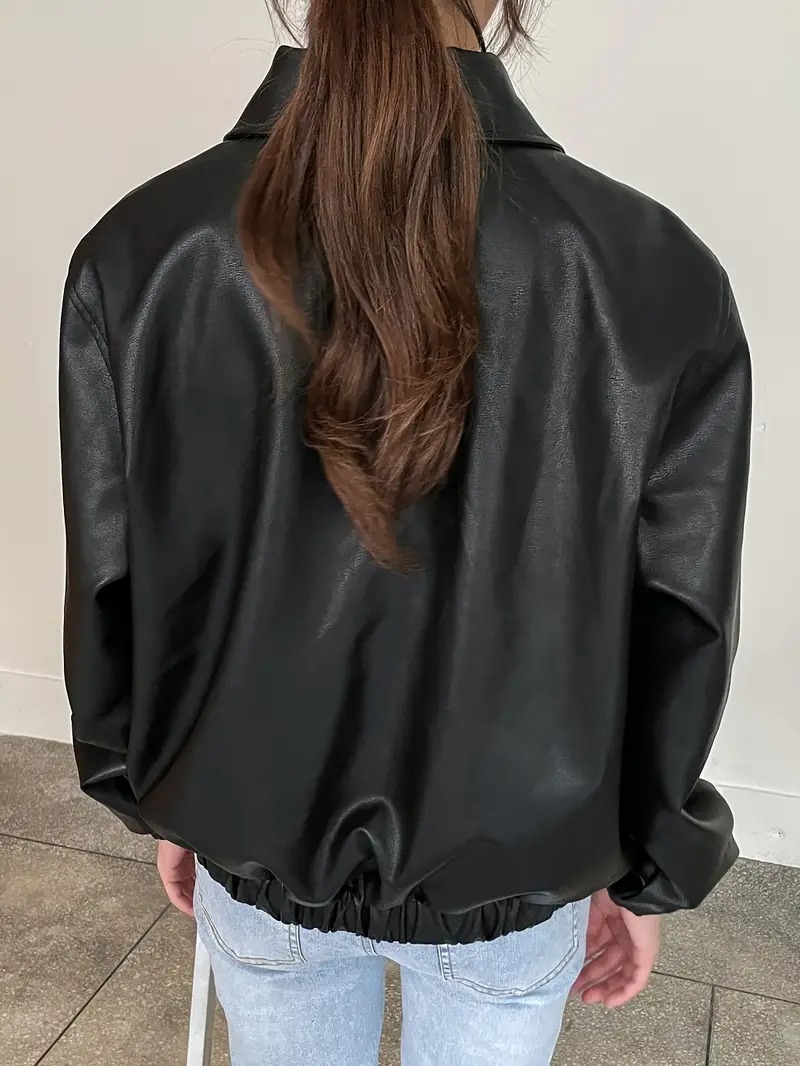 Elegance Edge Leather Jacket